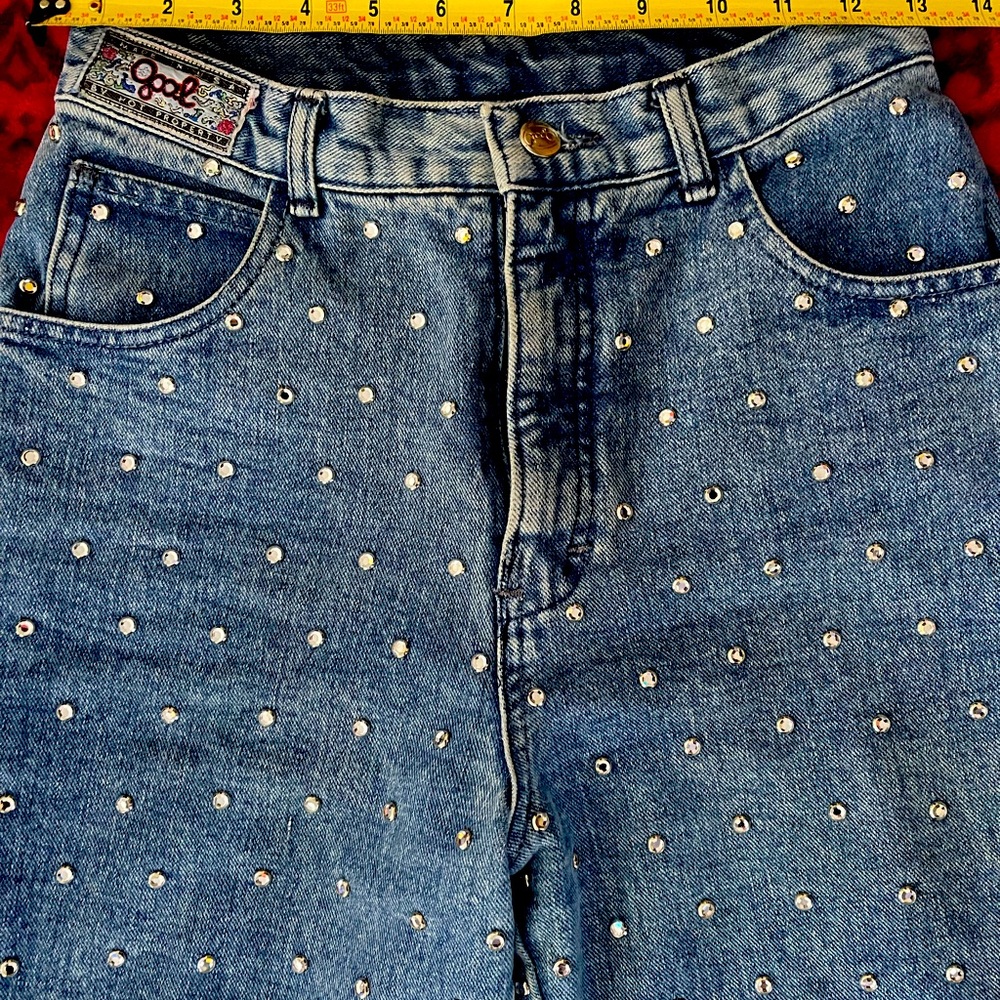 Vintage High Rise Sexy Jeans Embellished By Opal